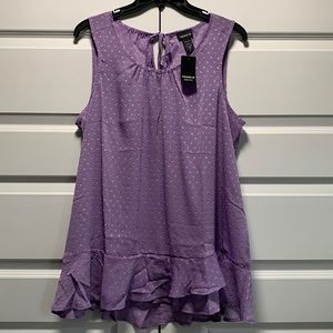 Burnt out tunic with keyhole at center back. Brand new WITH TAGS